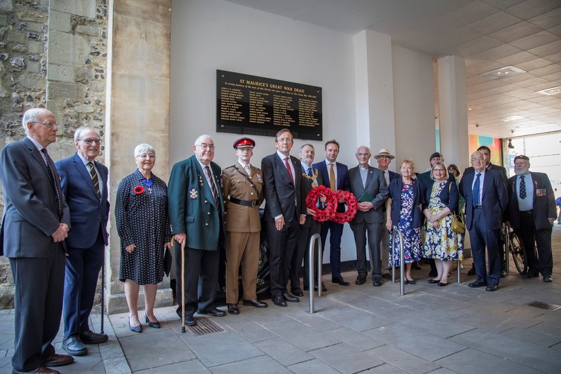 Plaque unveiling St Maurice's Covert July 2024