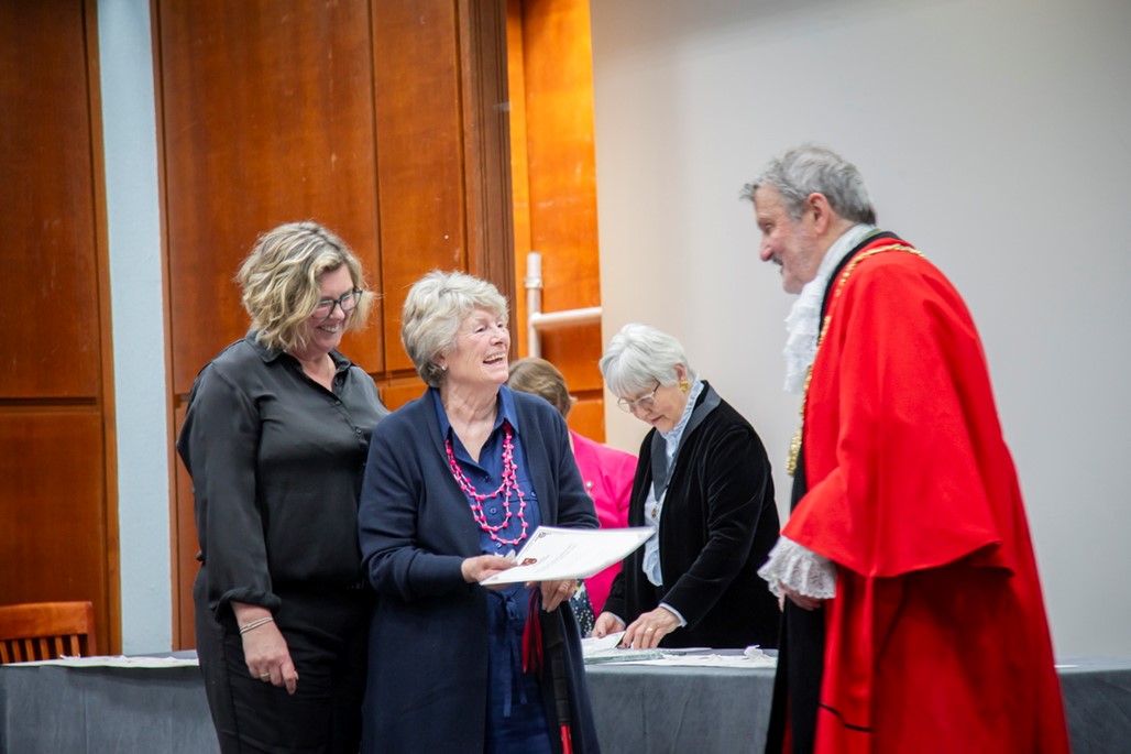 Mayor of Winchester presents a Mayor's Award 2025